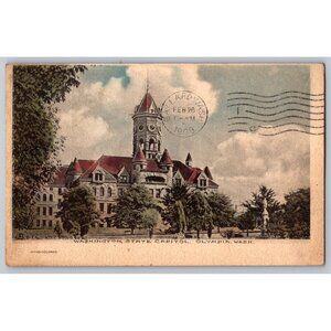 Antique 1908 Old Washington State Capitol Olympia Postcard  #1557